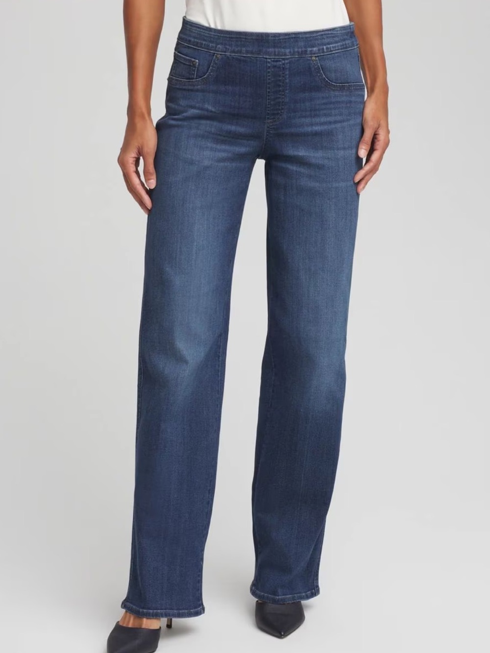 Chico's Pull-On Wide Leg Jeans